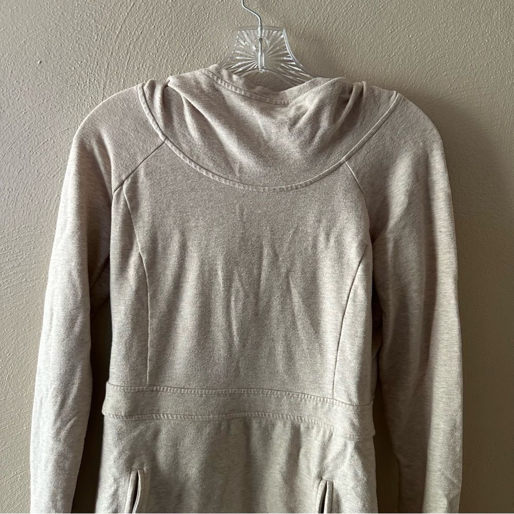 Athleta Cooldown Cream Hooded Sweatshirt Dress Size Small - Picture 4 of 10